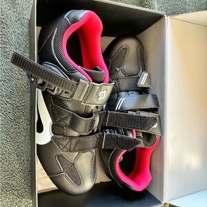 Peloton Black and Pink Cycling Shoes